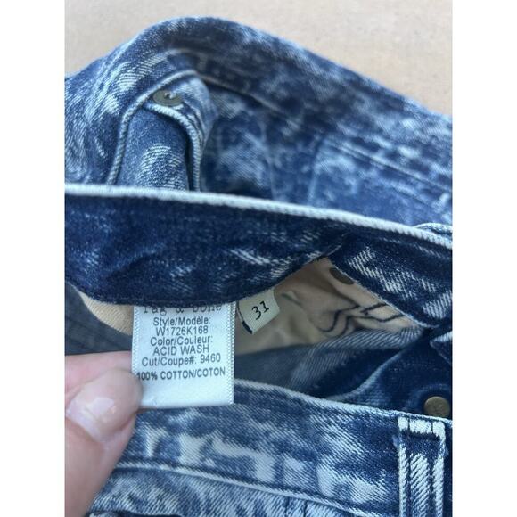 Women's Rag & Bone Jeans Acid Wash High Rise Straight Button Fly Size 31 - Picture 3 of 4